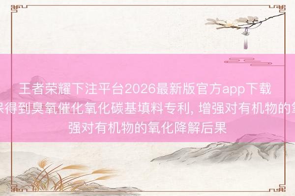 王者荣耀下注平台2026最新版官方app下载 华顺金锡环保得到臭氧催化氧化碳基填料专利， 增强对有机物的氧化降解后果