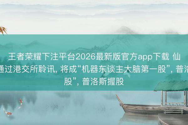 王者荣耀下注平台2026最新版官方app下载 仙工智能通过港交所聆讯， 将成“机器东谈主大脑第一股”， 普洛斯握股